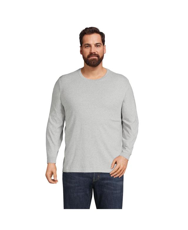 Big & Tall Lands End Super Tee, Mens Gray Grey Product Image