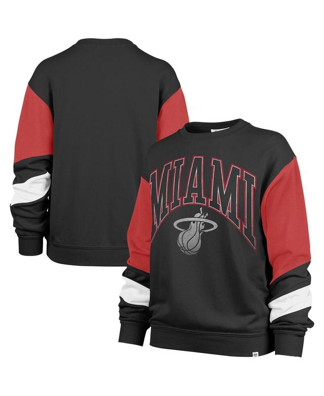 Womens 47 Brand Black Miami Heat 2023/24 City Edition Nova Crew Sweatshirt Product Image