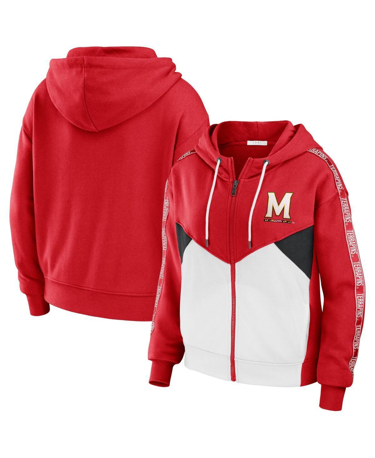 Womens WEAR by Erin Andrews Maryland Terrapins Colorblock Full-Zip Hoodie Jacket Product Image