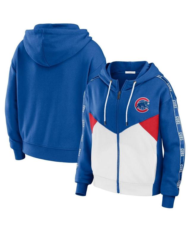 Womens WEAR by Erin Andrews /White St. Louis Cardinals Color Block Full-Zip Hoodie Product Image