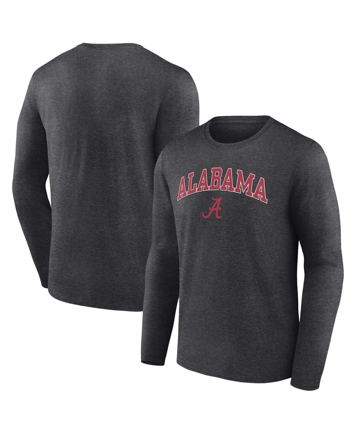 Mens Fanatics Heather Charcoal Alabama Crimson Tide Campus Long Sleeve T-shirt Product Image