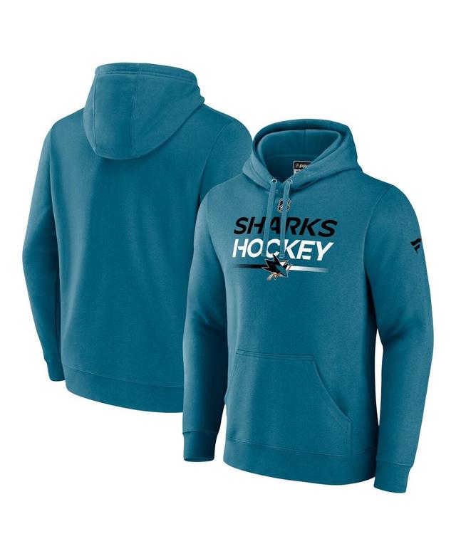 Mens Fanatics Branded  Teal San Jose Sharks Authentic Pro Pullover Hoodie Product Image