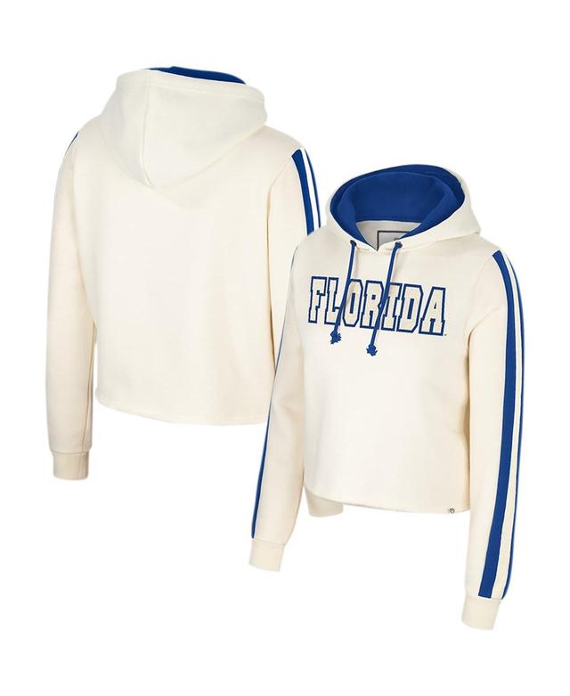 Womens Colosseum Cream Florida Gators Perfect Date Cropped Pullover Hoodie Product Image