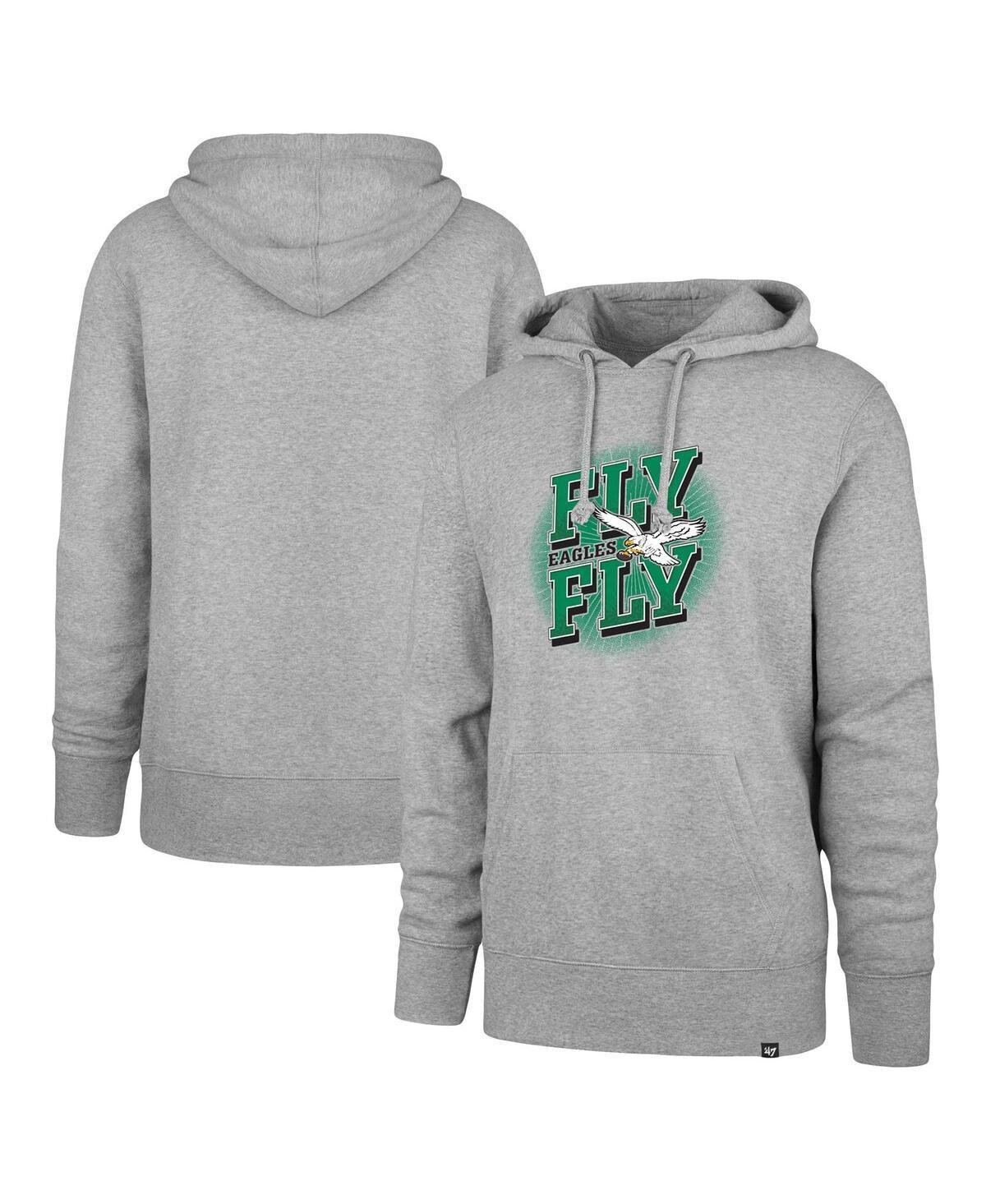 Mens 47 Gray Philadelphia Eagles Fly Eagles Fly Regional Headline Pullover Hoodie Product Image