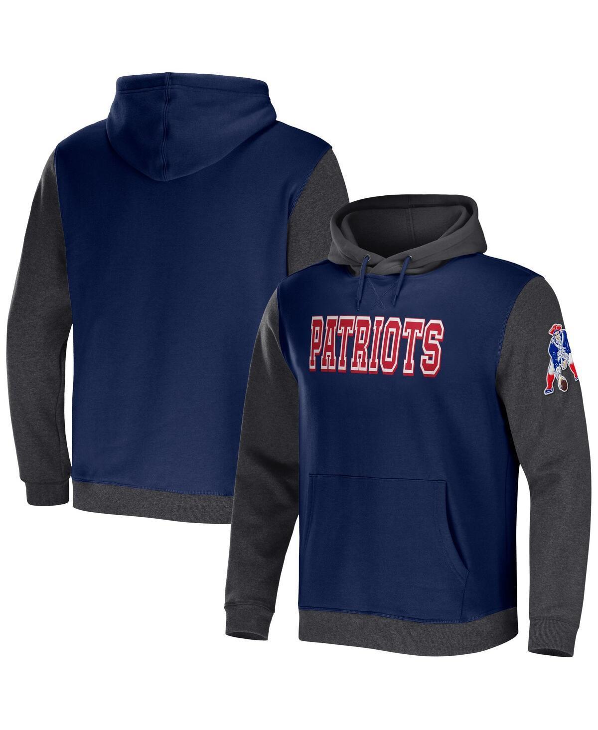 Mens NFL x Darius Rucker Collection by Fanatics Red/Charcoal Houston Texans Colorblock Pullover Hoodie Product Image