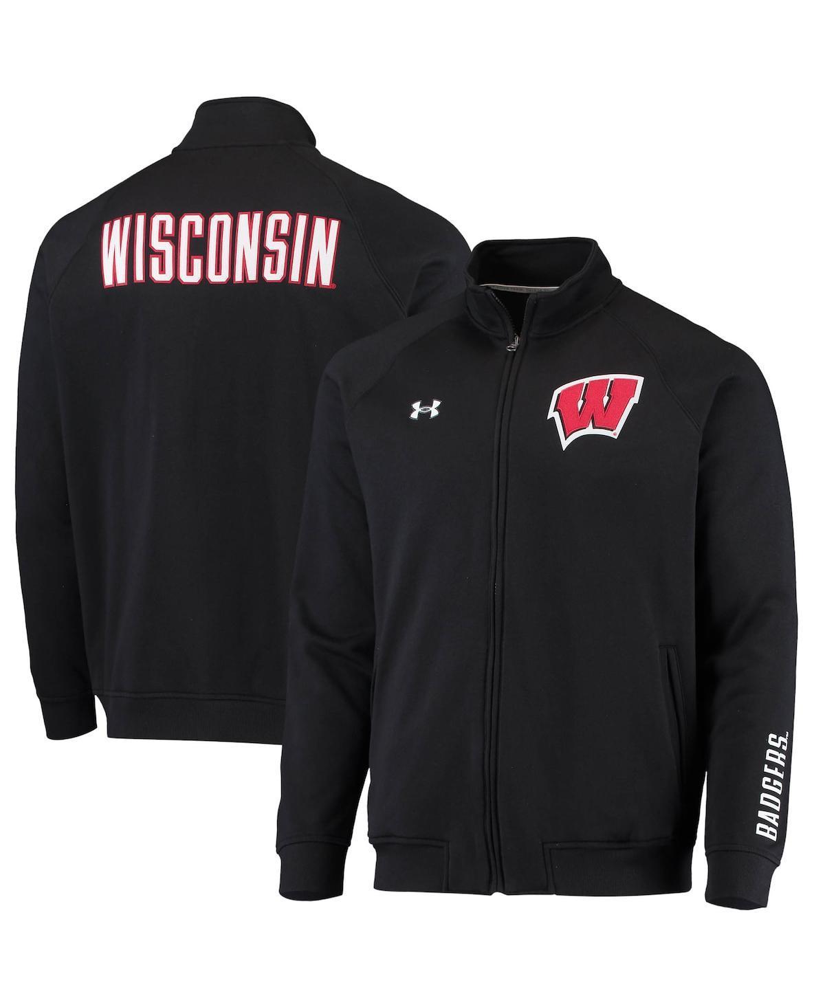 Mens Under Armour Wisconsin Badgers Raglan Game Day Triad Full-Zip Jacket Product Image