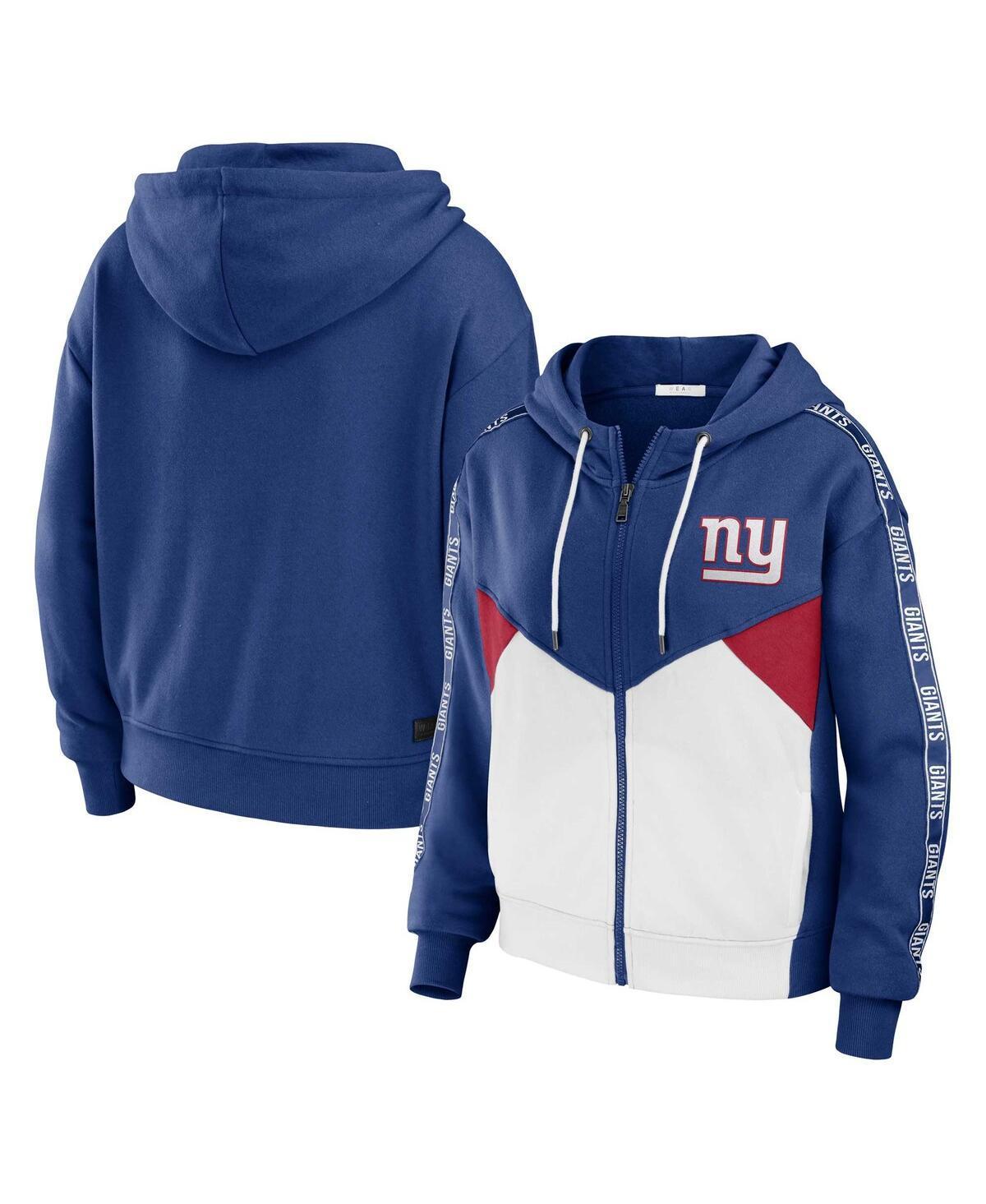 Womens WEAR by Erin Andrews /White Atlanta Falcons Plus Size Color Block Full-Zip Hoodie Product Image