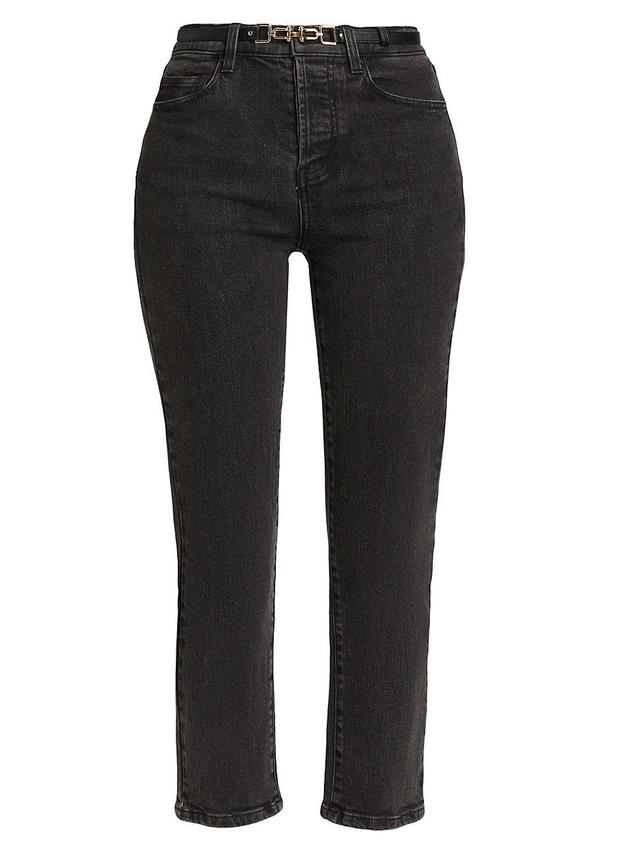 Womens Emmett Belted Crop Jeans Product Image