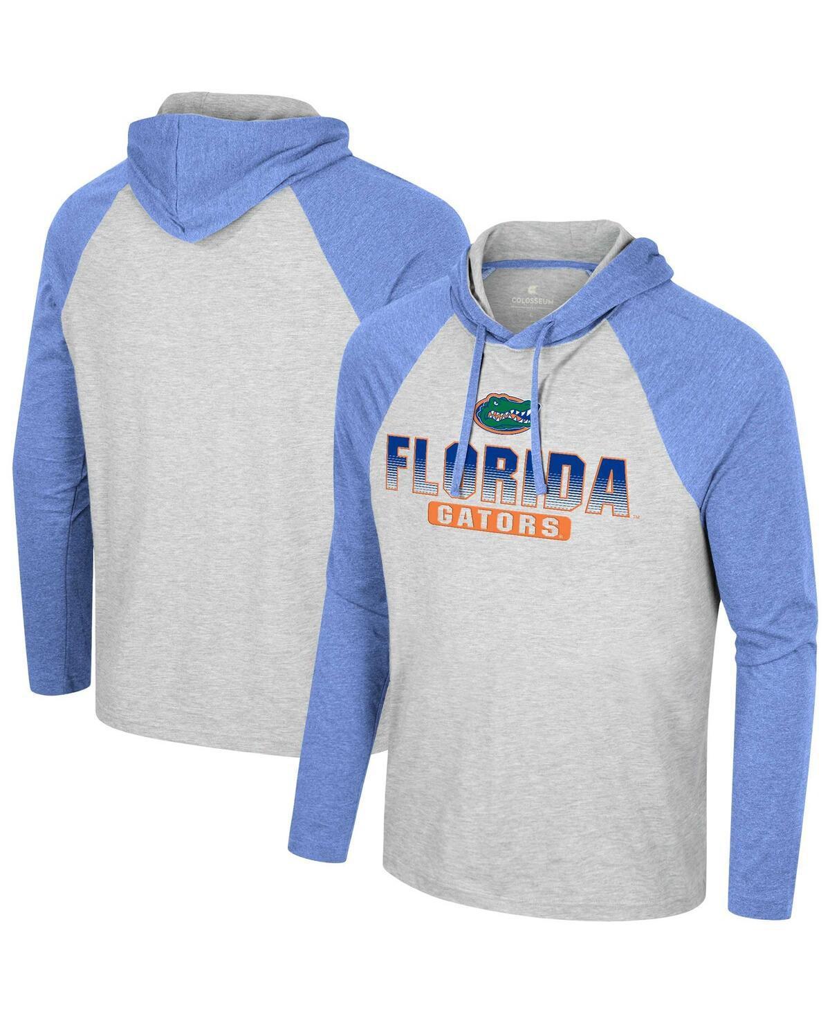 Mens Colosseum Heather Gray Florida Gators Hasta La Vista Raglan Hoodie Long Sleeve T-shirt Product Image