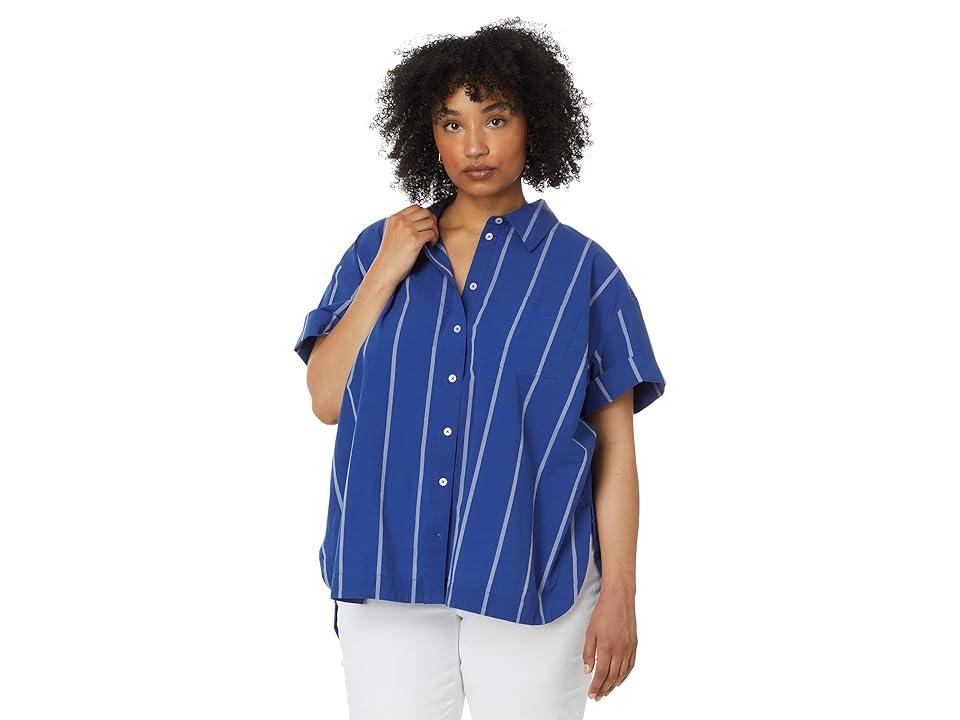 Madewell Stripe Oversize Boxy Cotton Button-Up Shirt Product Image