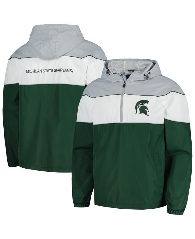 Mens G-III Sports by Carl Banks Michigan State Spartans Center Line Half-Zip Raglan Hoodie Jacket Product Image