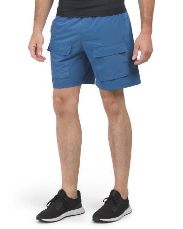 Slim Fit Woven Stretch Cargo Shorts For Men Product Image