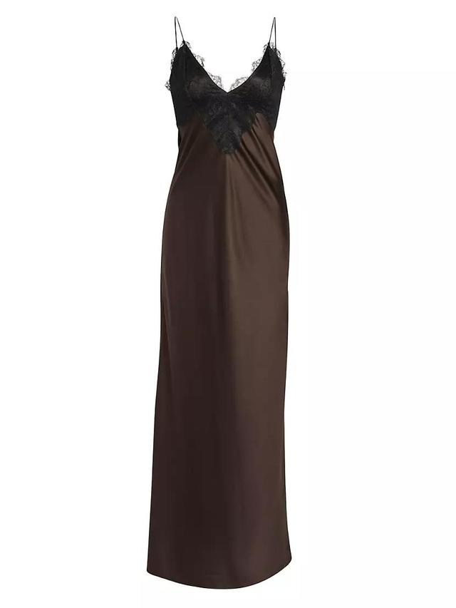 Grenache Satin Maxi Dress Product Image