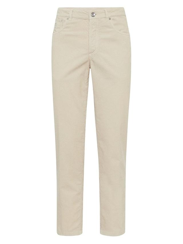 Mens Garment Dyed Italian Fit Trousers Product Image