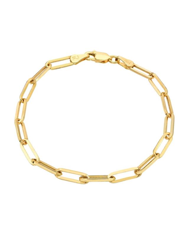 Zoe Lev Womens Large Paper Clip Chain Bracelet in Gold Product Image