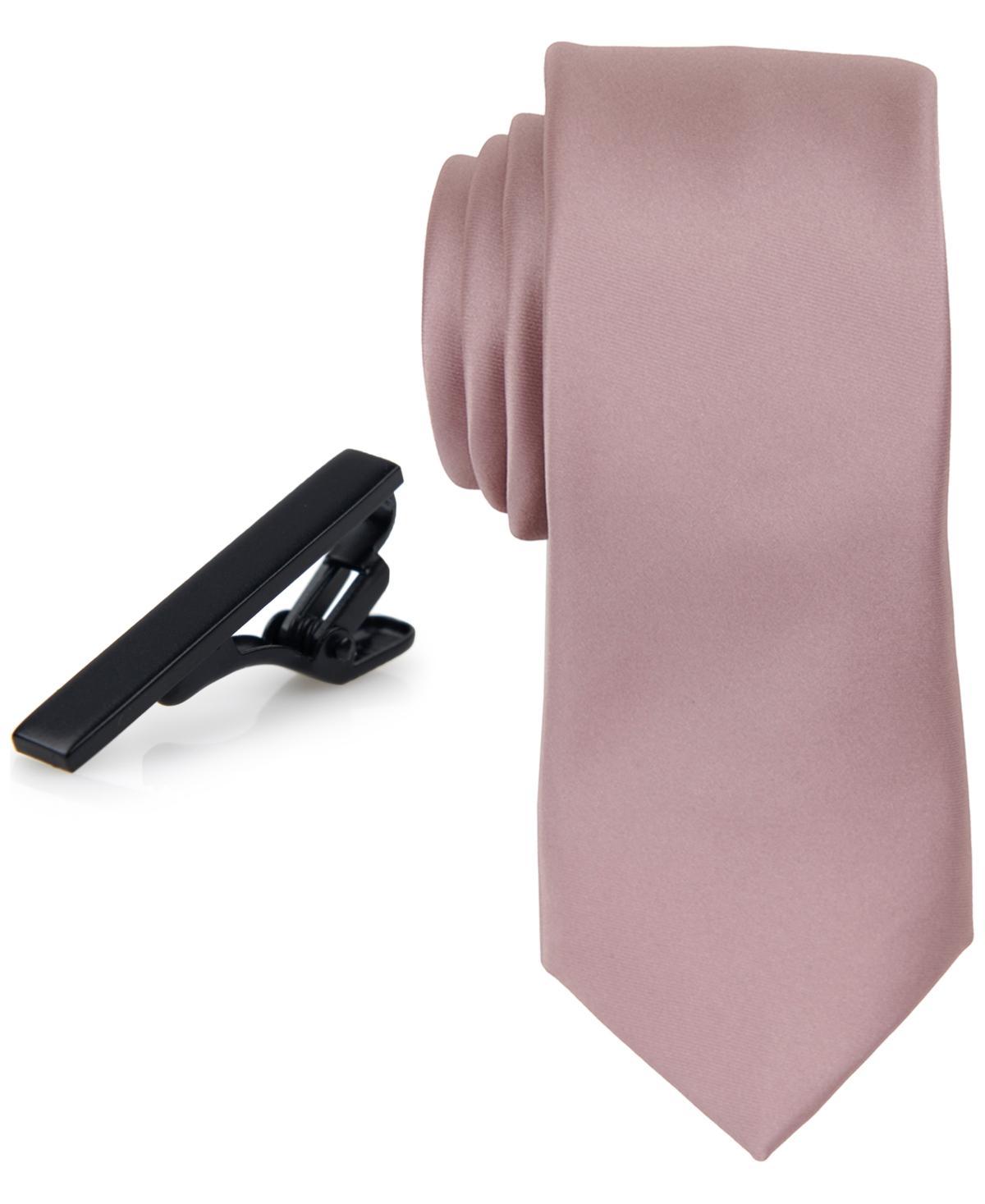 ConStruct Mens Solid Tie & 1-1/2 Tie Bar Set Product Image