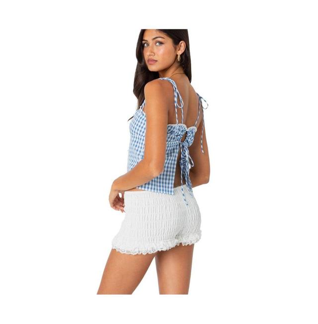 Edikted Womens Billie Open Tie Back Gingham Top Product Image