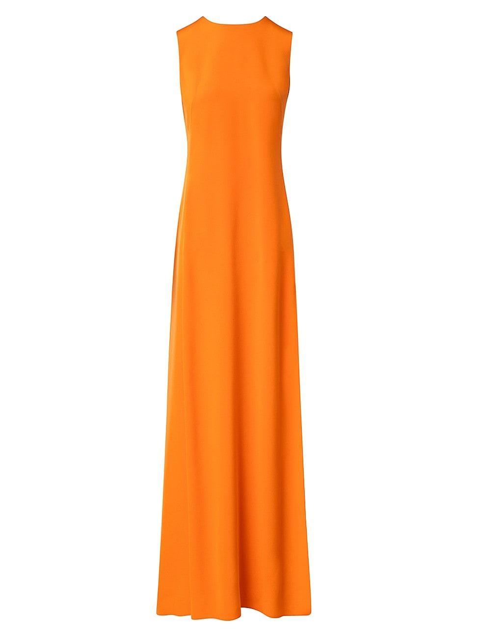 Akris Sleeveless Silk Crepe A-Line Gown Product Image