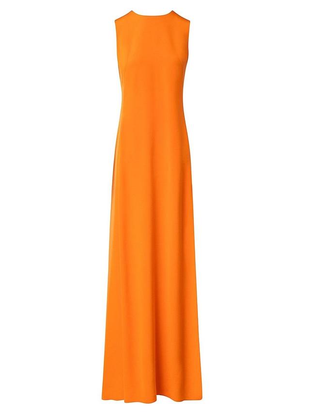 Akris Sleeveless Silk Crepe A-Line Gown Product Image