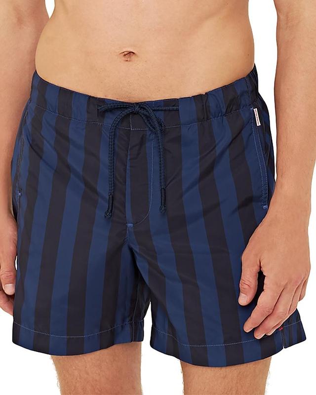 Mens Bulldog Striped Drawstring Swim Shorts Product Image