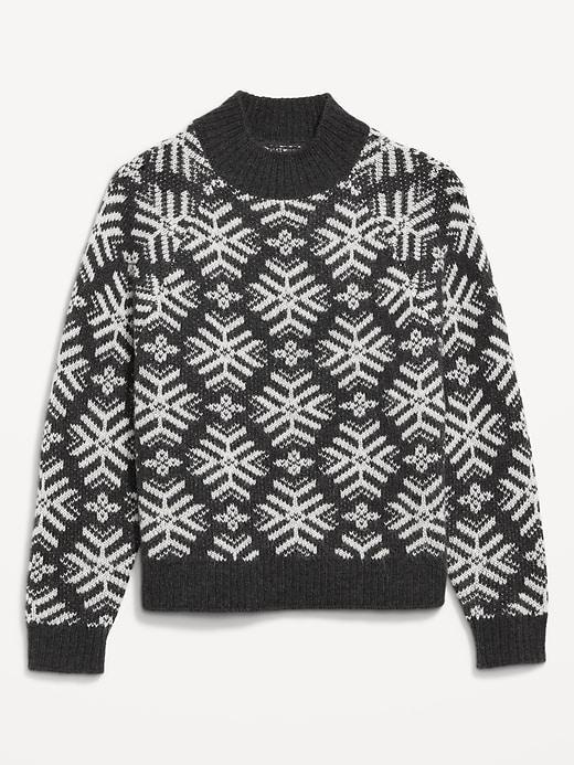 Holiday Print Mock-Neck Sweater Product Image