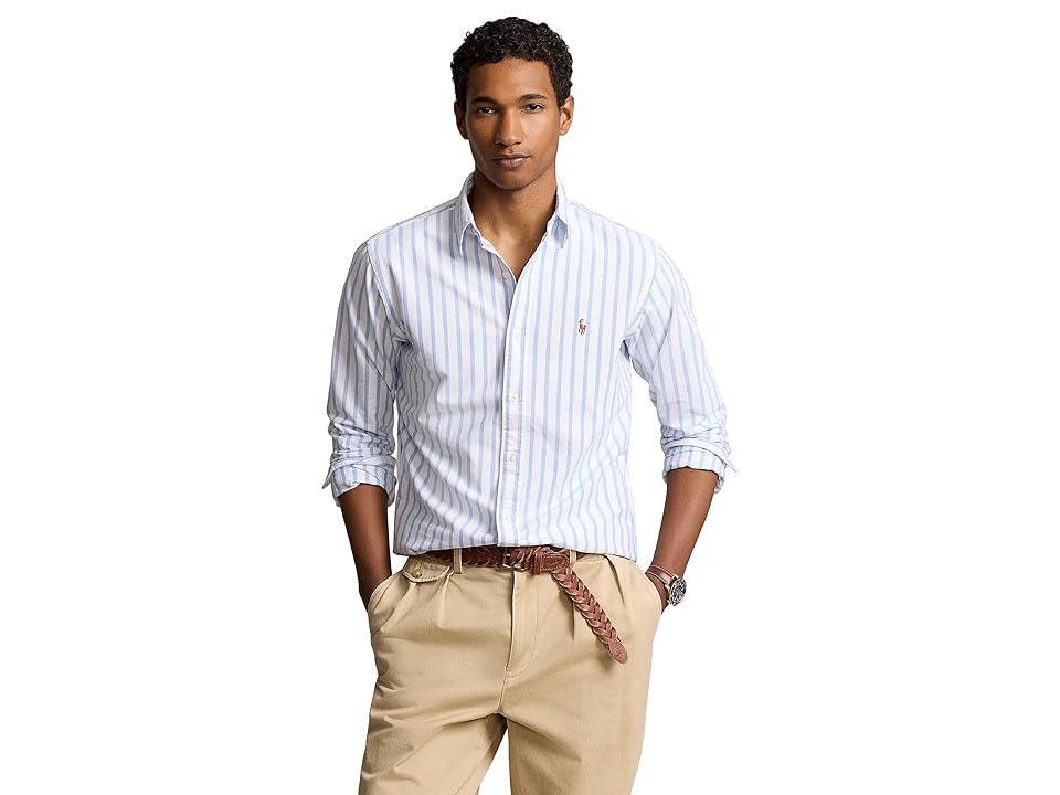 Mens Striped Cotton Oxford Shirt Product Image