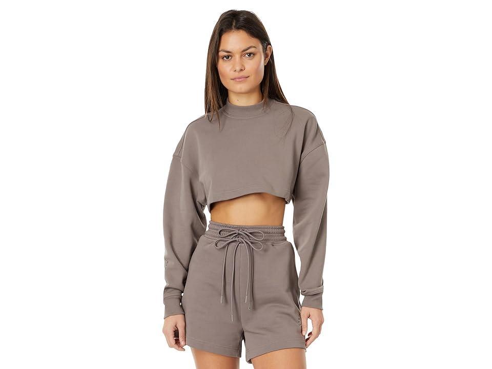 TrueCasuals Cropped Backless Sportswear Sweatshirt Product Image