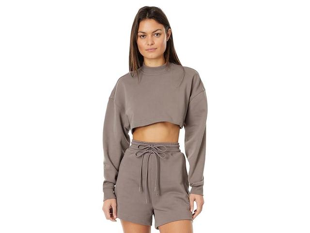 TrueCasuals Cropped Backless Sportswear Sweatshirt Product Image