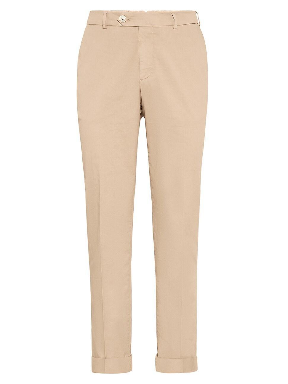 Mens Garment Dyed Italian Fit Trousers Product Image