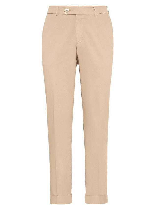 Mens Garment Dyed Italian Fit Trousers Product Image