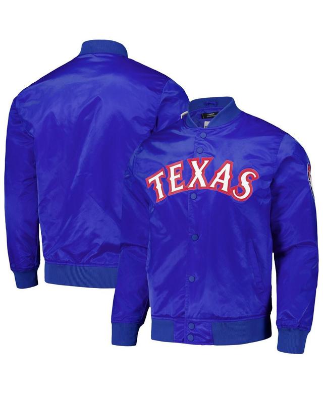 Pro Standard Mens Royal Texas Rangers Wordmark Satin Full-Snap Jacket Product Image