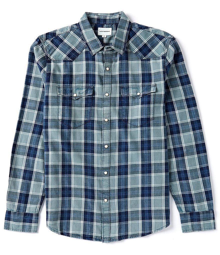 Lucky Brand Indigo Western Long Sleeve Shirt Product Image