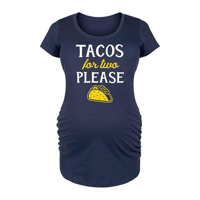 Maternity Tacos for Two Graphic Tee, Womens Blue Product Image