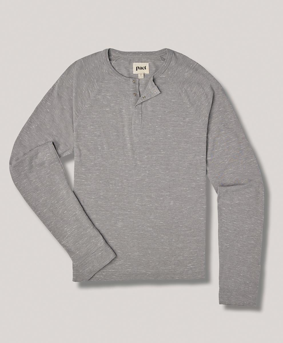 Mens GreyMelange The Mix Long Sleeve Henley S Product Image