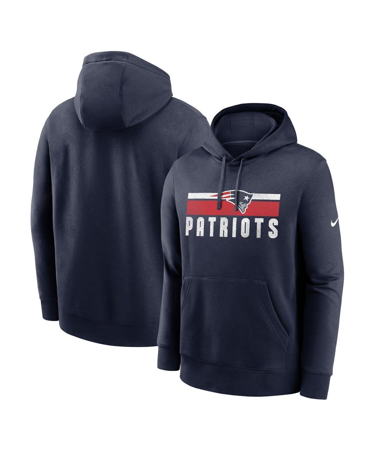 Mens Nike Navy New England Patriots Club Fleece Pullover Hoodie Product Image