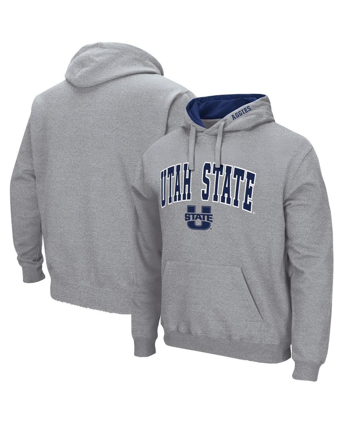 Colosseum Mens Utah State Aggies Arch and Logo Pullover Hoodie Product Image