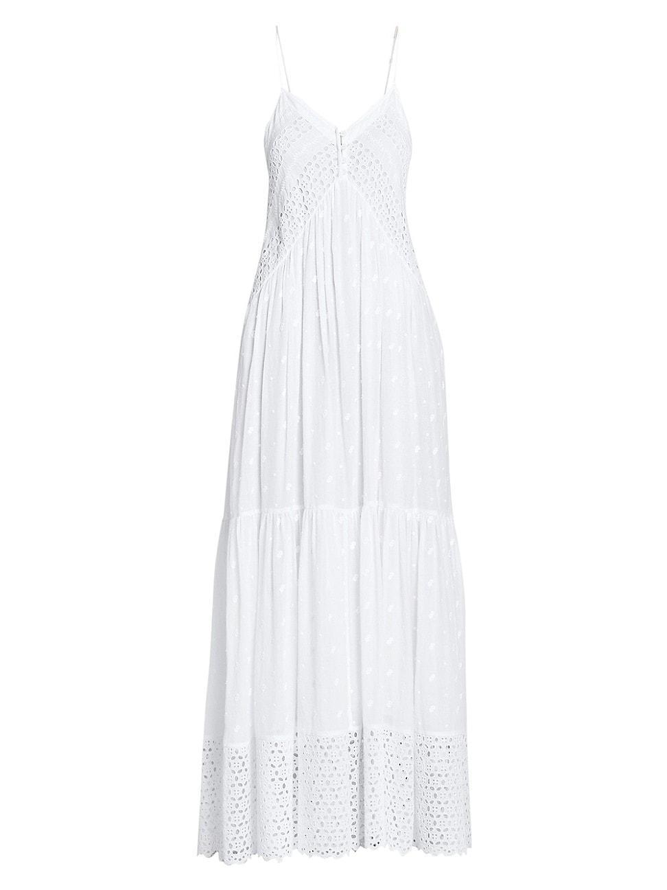 Womens Sabba Embroidered Cotton Maxi Dress Product Image