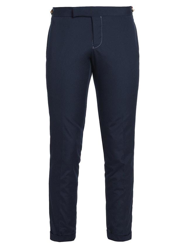 Mens Low Rise Skinny-Fit Wool Pants Product Image