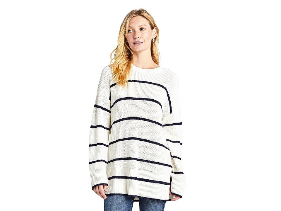 Parker Drop-Shoulder Stripe Crewneck Sweater Product Image