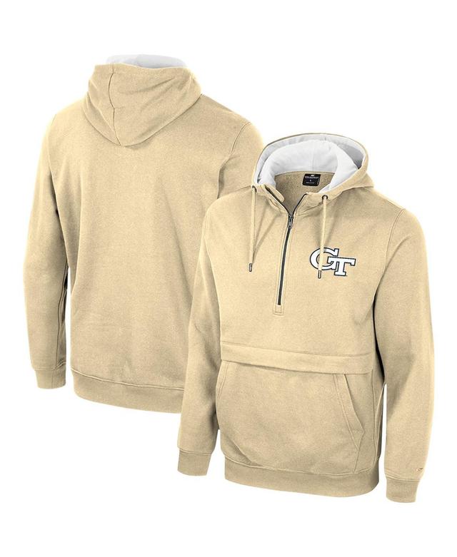 Mens Colosseum Gold Georgia Tech Yellow Jackets Team Half-Zip Pullover Hoodie Product Image