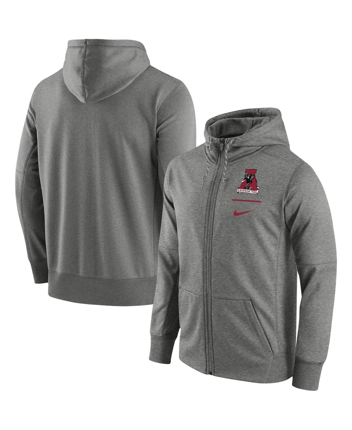 Mens Nike Heathered Gray Ohio State Buckeyes Logo Stack Performance Full-Zip Hoodie Product Image