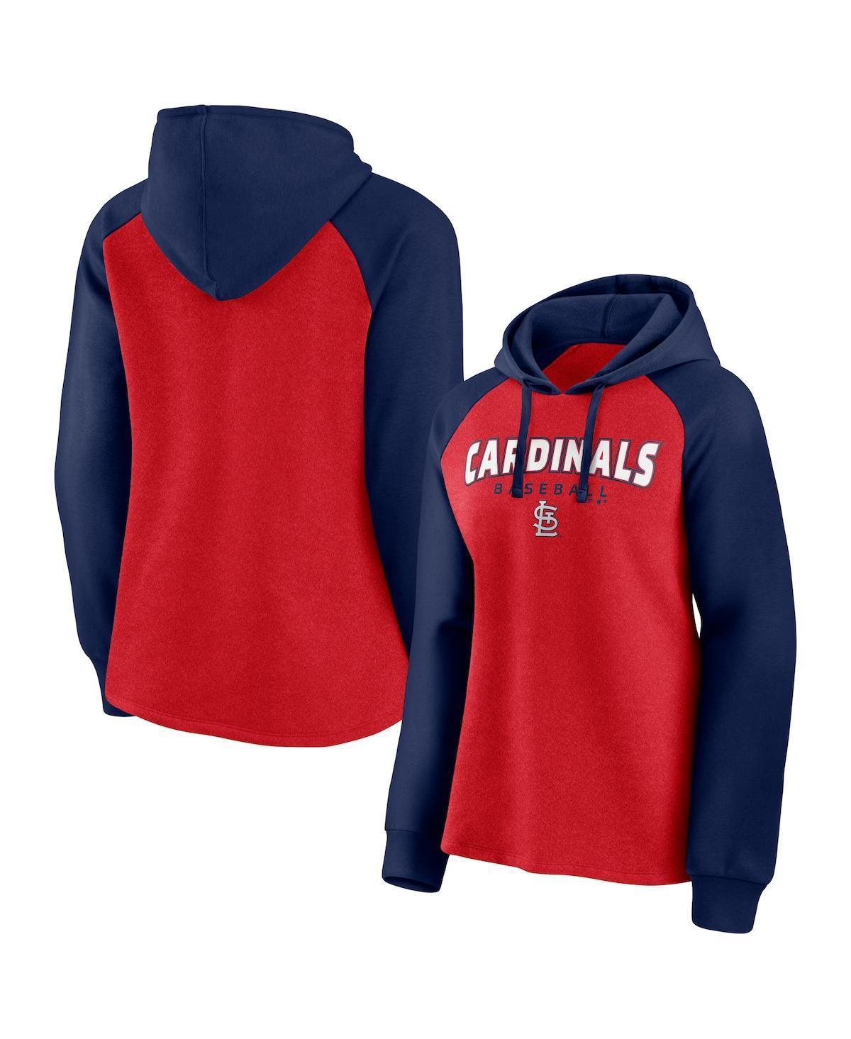 Womens Fanatics Red St. Louis Cardinals Recharged Raglan Pullover Hoodie - Red Product Image