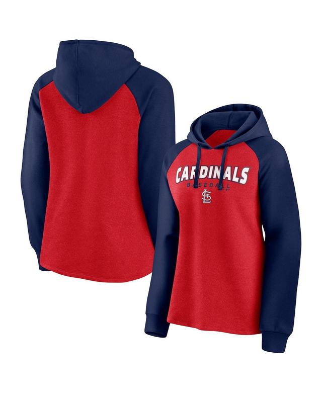 Womens Fanatics Red St. Louis Cardinals Recharged Raglan Pullover Hoodie - Red Product Image