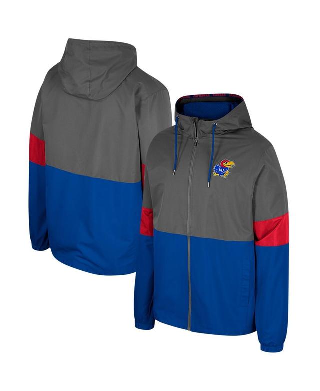 Mens Colosseum Charcoal Kansas Jayhawks Miles Full-Zip Jacket Product Image