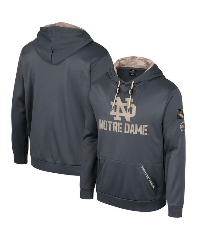 Mens Colosseum Charcoal Notre Dame Fighting Irish Oht Military-Inspired Appreciation Pullover Hoodie Product Image