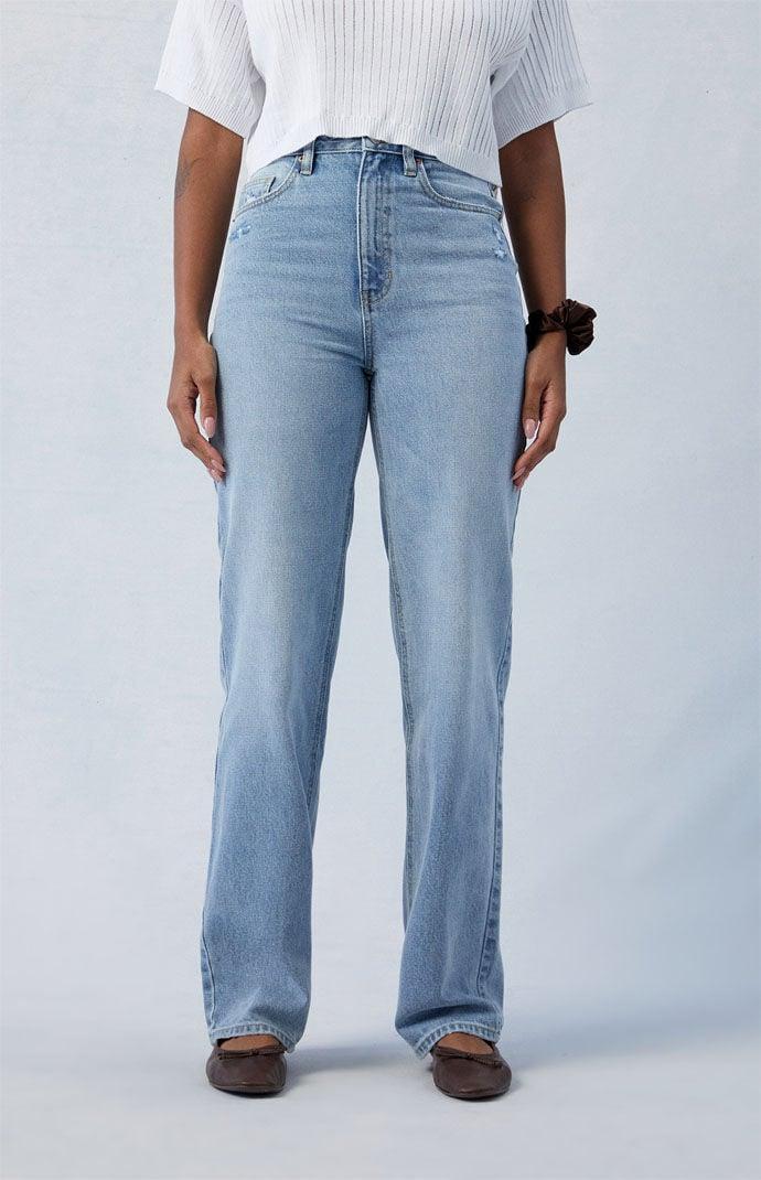 Women's Eco Light Indigo Ripped '90s Boyfriend Jeans Product Image