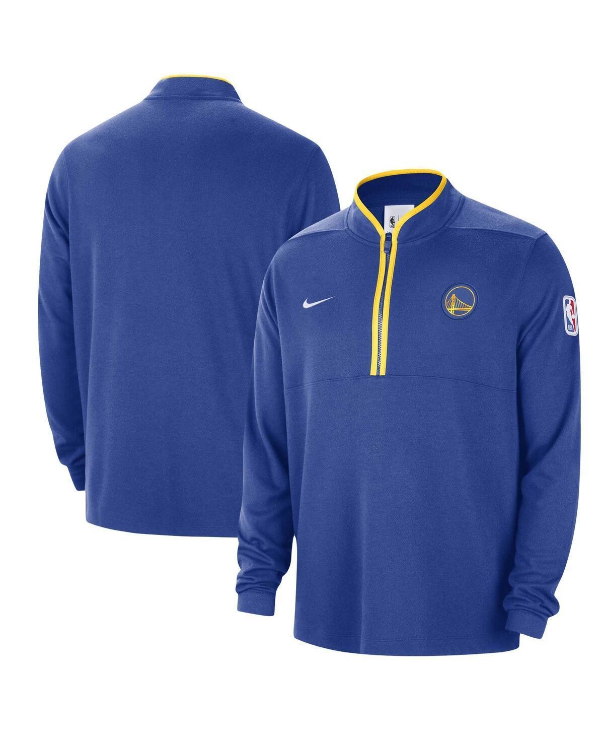 Mens Nike Royal Golden State Warriors Authentic Performance Half-Zip Jacket Product Image