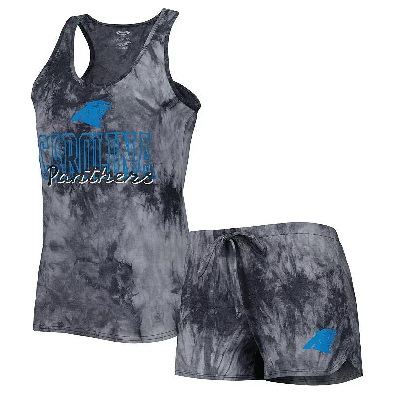 Womens Concepts Sport Carolina Panthers Billboard Scoop Neck Racerback Tank and Shorts Sleep Set Grey Product Image