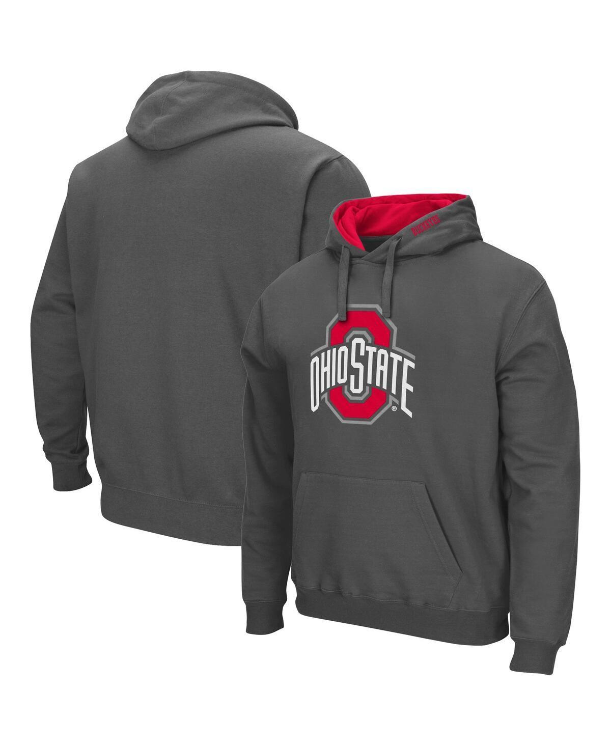 Mens Colosseum Heather Gray Ohio State Buckeyes Arch & Logo 3.0 Pullover Hoodie Product Image