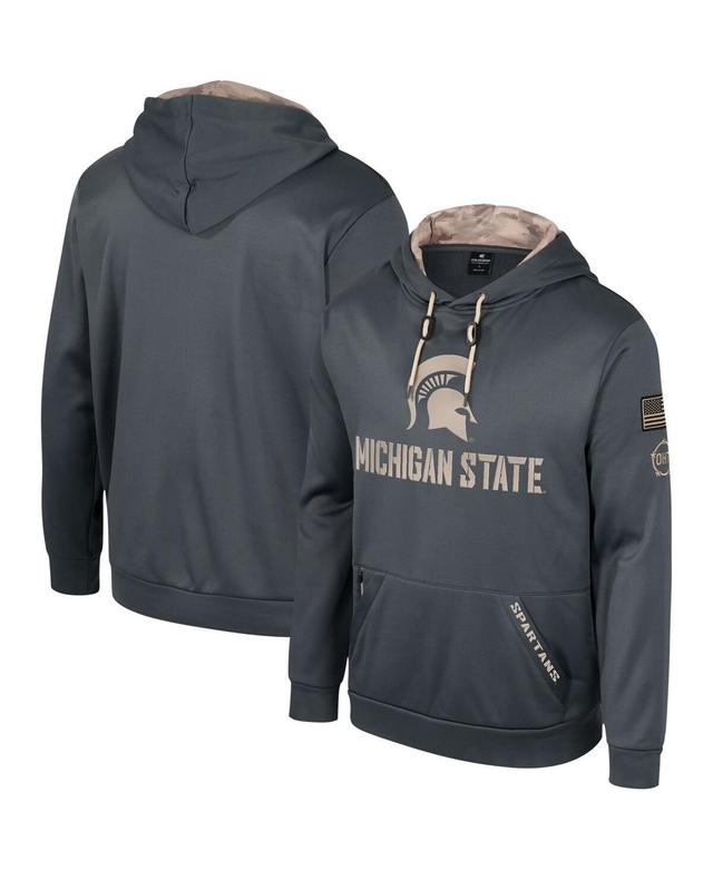 Mens Colosseum Charcoal Michigan State Spartans Oht Military-Inspired Appreciation Pullover Hoodie Product Image